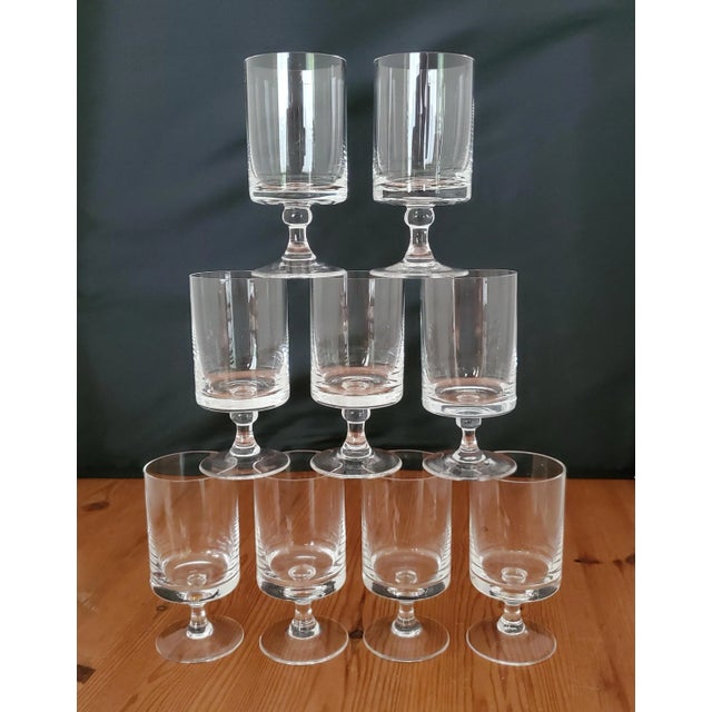 Early 20th Century Antique Rosenthal Crystal Wine/Juice Glasses- Set of 9 For Sale - Image 5 of 7