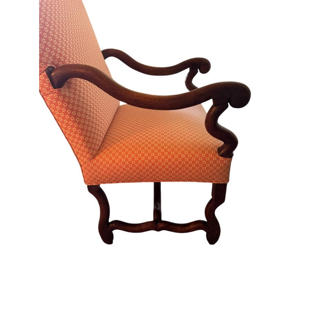 Pink Early 19th Century French Walnut Open Armchair For Sale - Image 8 of 9