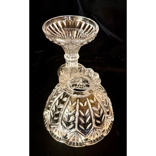 These lamps are popular vintage collectibles often used as elegant accent lighting on tables or mantles. It is a two-piece...