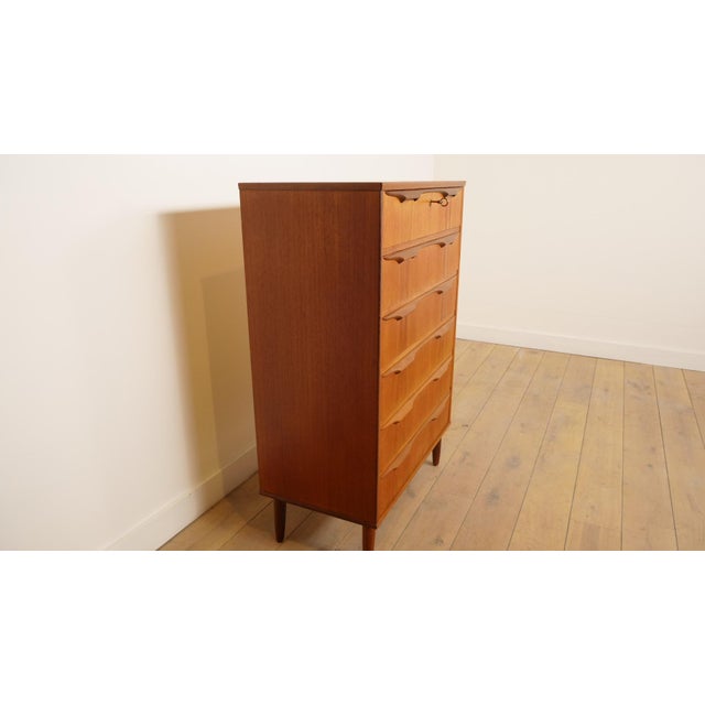 Vintage Danish Chest of Drawers in Teak attributed to Klaus Okholm For Sale - Image 6 of 12