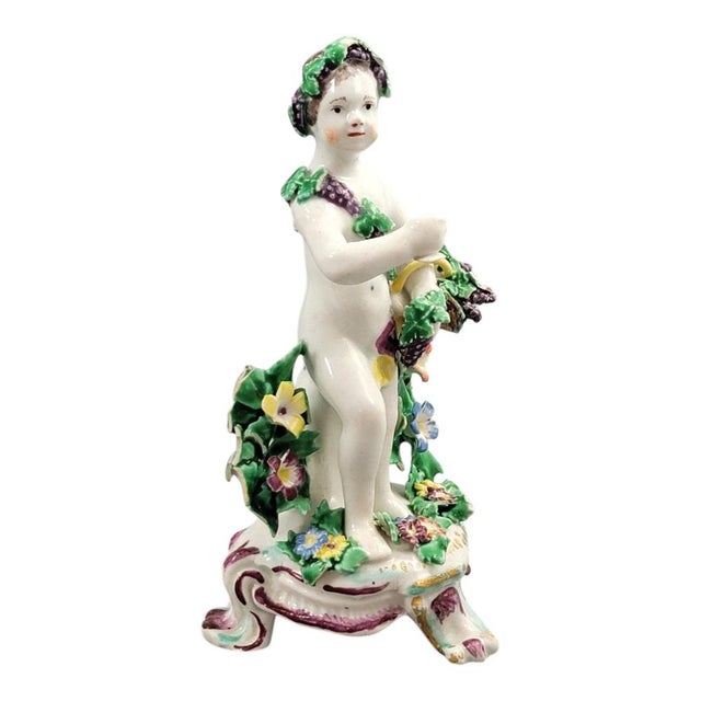 Porcelain Figure of a Bacchus Putto from Bow, 1760s For Sale - Image 5 of 8