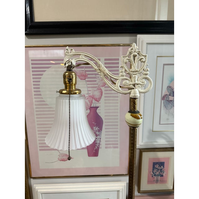 Victorian Vintage Cast-Iron Floor Lamp For Sale - Image 3 of 8