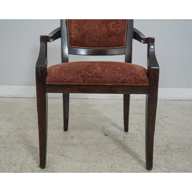 Textile Pair English Design Regency Style Armchairs For Sale - Image 7 of 12