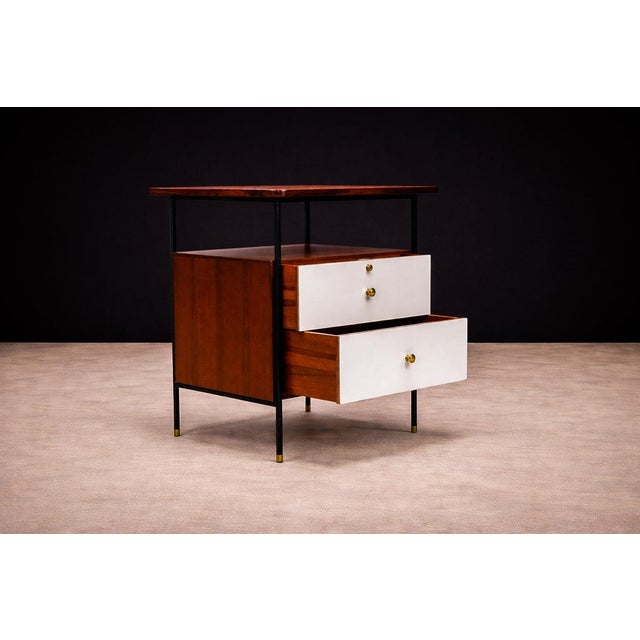 Side Table in Metal, Rosewood and Formica, Geraldo de Barros for Unilabor, 1950s - Lot 439A For Sale - Image 9 of 10