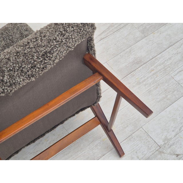 Vintage Danish Armchair in Beech Wood, 1960s For Sale - Image 16 of 18