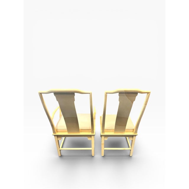 1990s Century Furniture Raymond Sobota Faux Goatskin Dining Chairs- Set of 6 For Sale - Image 9 of 14