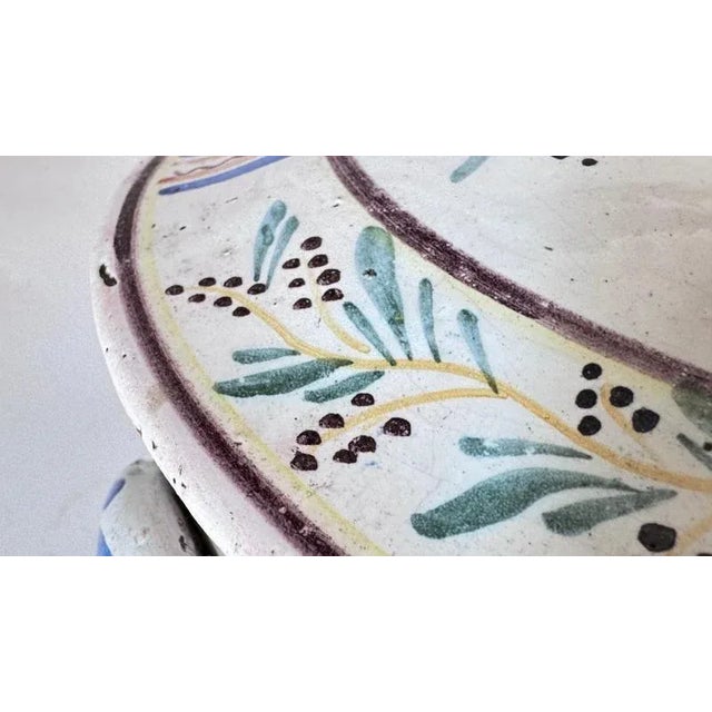 Rustic Provençal French Hand-Painted Faience Terrine with Bird & Botanical Motif For Sale - Image 7 of 13