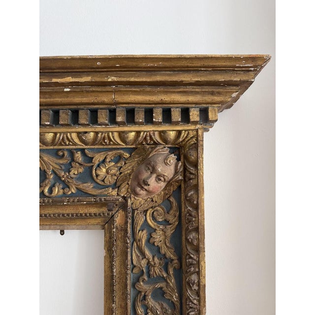 Lombard Frame in Lacquered and Gilded Wood, Early 16th Century For Sale - Image 12 of 15
