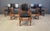 Vintage Spanish Leather and Wood Dining Chairs, 1970s, Set of 6 For Sale - Image 13 of 16