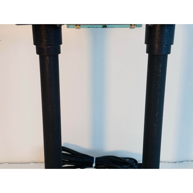 Modern 1980s Robert Sonneman Post Modern Halogen Black Table Lamp For Sale - Image 3 of 12