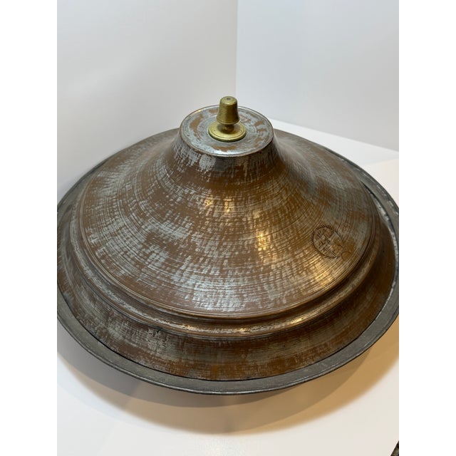 Antique Ottoman Tinned Copper Sahan Serving Dish – Dated 1309 Ah (1891 Ad) For Sale - Image 4 of 12