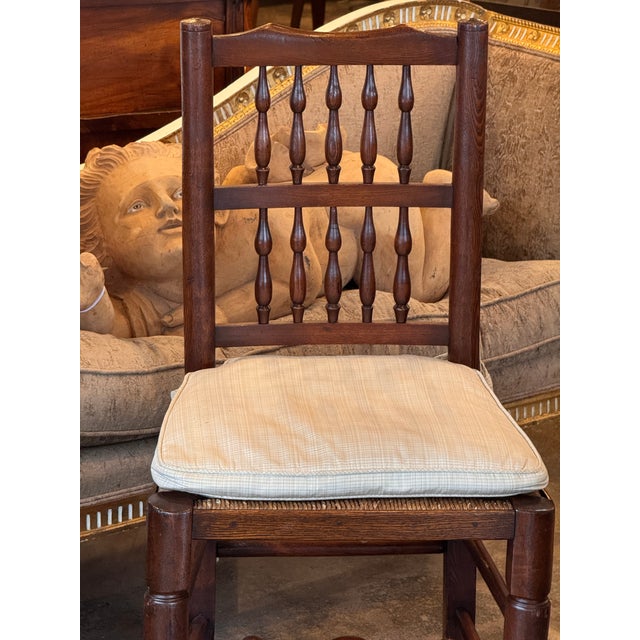 Wood Set of 6 Welsh Spindle-Back Chairs For Sale - Image 7 of 15