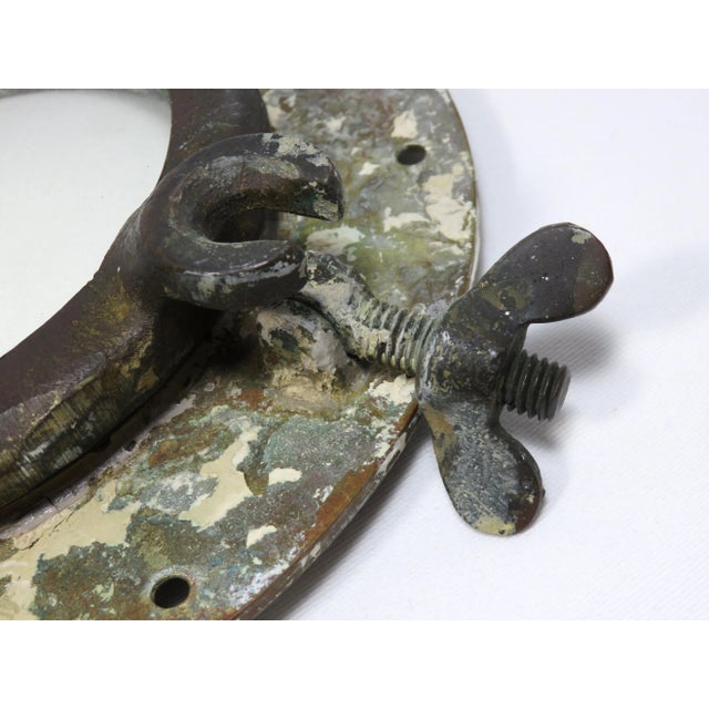 Small Size Antique Brass Ships Porthole For Sale - Image 11 of 13