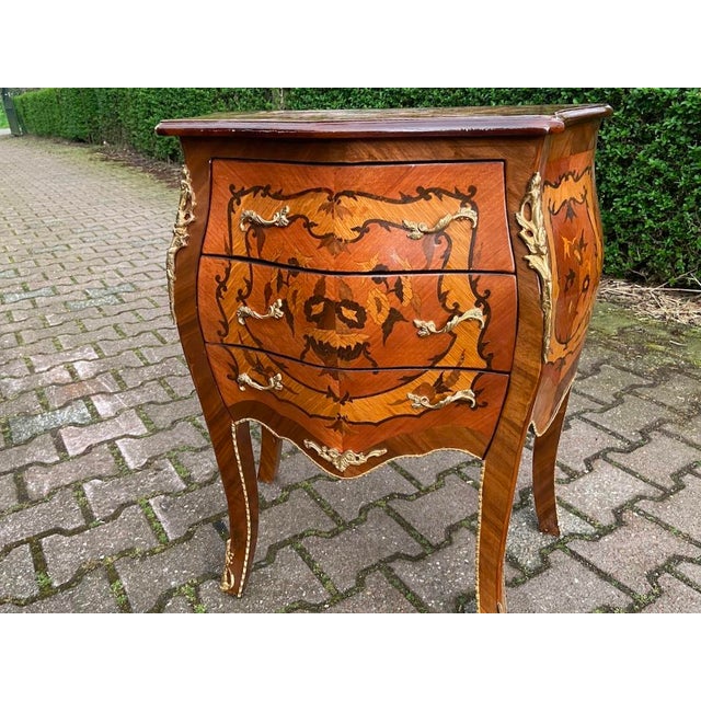 Brown 1960s French Louis XVI Mahogany Bronze Commode - 1 Pc For Sale - Image 8 of 14