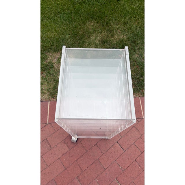 Plastic Akko Clear Acrylic Rolling Storage Cart, Mid-Century For Sale - Image 7 of 8
