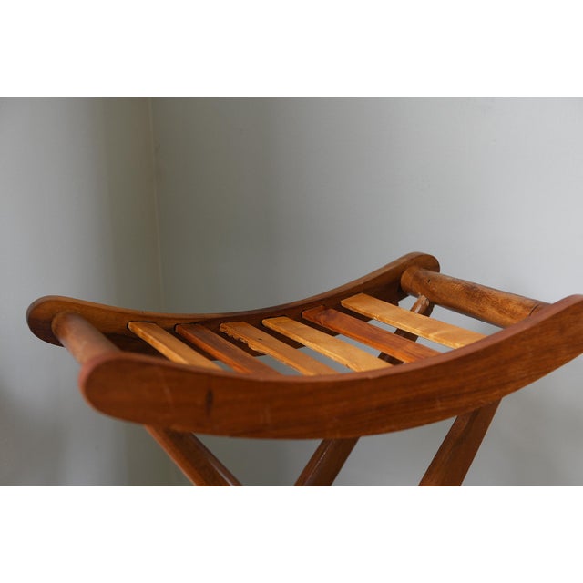 Mid-Century Wood Folding Stool From the Studio of Tawny Chatmon For Sale - Image 4 of 5
