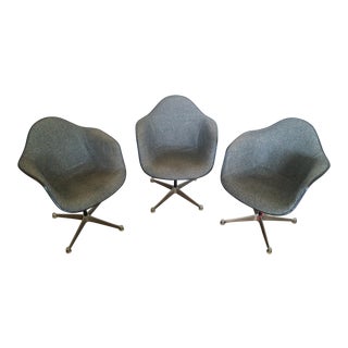 Vintage Herman Miller Swivel Shell Chairs 3 Available For Sale