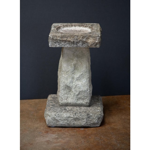 English Garden Stone Square Bird Bath For Sale - Image 10 of 11