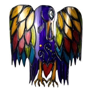 Kristin Desantis Oil Paint and Glaze Over Aluminum Wall Sculpture For Sale