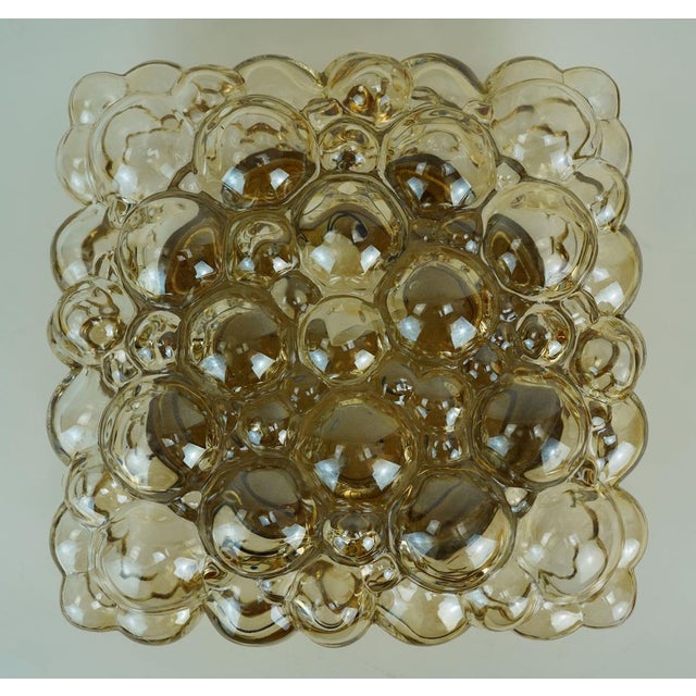 Large Mid-Century Modern Bubble Amber Glass Ceiling Light, 1960s For Sale - Image 13 of 15