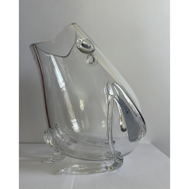 Elevate your home decor with this enchanting Standing Frog Glass Vase, a whimsical fusion of artistry and functionality....
