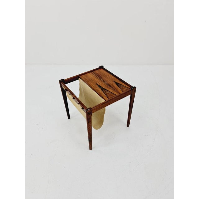 Mid-Century Danish Side Table with Magazine Rack, 1960s For Sale - Image 10 of 11