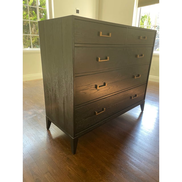 Restoration Hardware Cayden Campaign 5Drawer Dresser in Waxed Black
