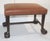 Rustic 19th Century Ball & Claw Ottoman / Bench Leather Seat For Sale - Image 3 of 7