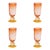 Antibes 4-Piece Set Mimosa / Bellini Glasses, Orange with Yellow Base For Sale