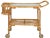 Italian 1950s Italian Mid-Century Glass-Top Bamboo & Rattan Bar Cart in the Style of Franco Albini For Sale - Image 3 of 5