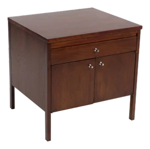 Paul McCobb Delineator Lane Altavista Walnut Chrome Cabinet Nightstand