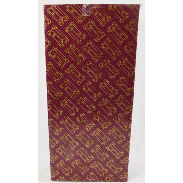 Large Mid Century 16" Egermann Czech Republic Bohemia Crystal 24k Gold Trim Vase For Sale - Image 12 of 13