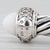 Silver Yurman 1.40ctw Diamond White Agate Cuff Bracelet W/ Pouch Sterling Silver 6.5" For Sale - Image 8 of 8
