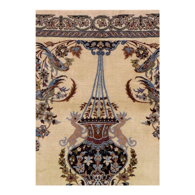 he Isfahan rugs are made with exceptionally good quality of wool & silk. They use traditional motifs inspired by...