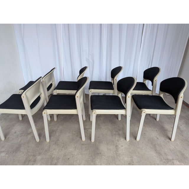 Vintage Stackable Chairs by Aeon Mondial, 1980s, Set of 8 For Sale - Image 4 of 18