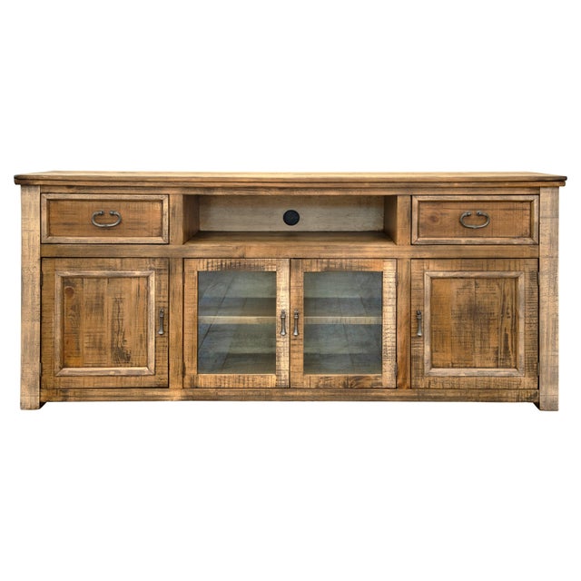 Brown Westwood Rustic Solid Wood Tv Stand - 60", 70", 80" For Sale - Image 8 of 8