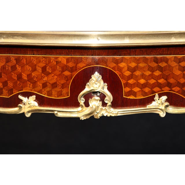 19th C Jeune Befort French Louis XV Style Bronze Ormolu Ladies Desk For Sale In Philadelphia - Image 6 of 14