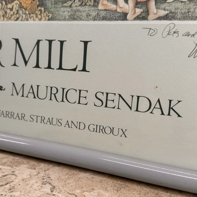 Maurice Sendak "Dear Mili" Framed Poster 1988 Signed by Maurice Sendak For Sale In Los Angeles - Image 6 of 10