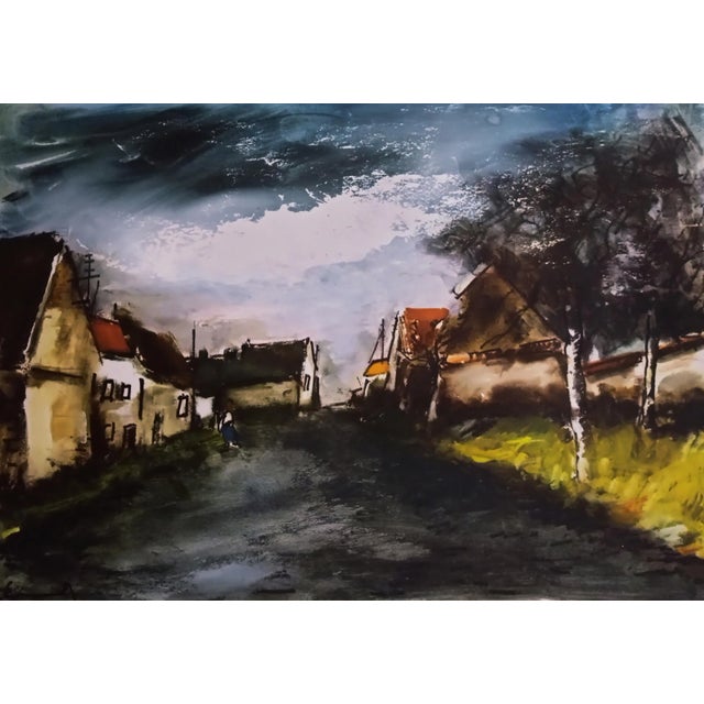 Maurice de Vlaminck (1876-1958) Landscape from Life and painting of Vlaminck, edition Smeets , beautiful lithograph Hand...