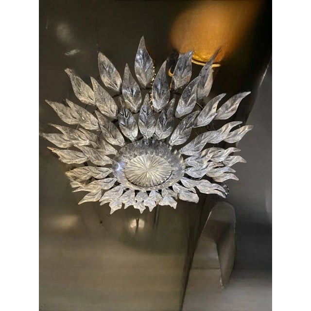 1930s 1930’s French Sunburst Flush Mount For Sale - Image 5 of 8