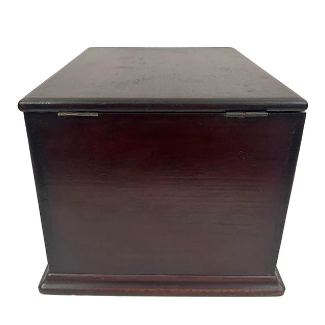 Late 19th Century Antique Chinese Wooden Jewelry Box, Cosmetic Box For Sale - Image 9 of 9