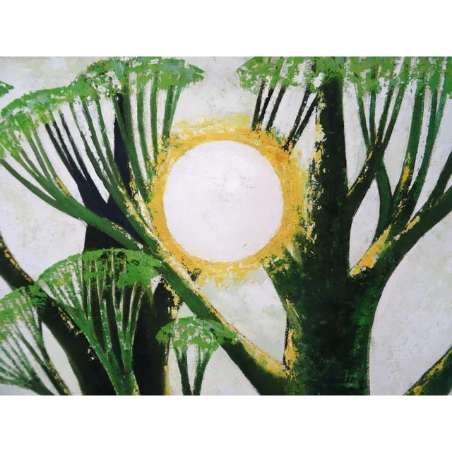 2000 - 2009 Laimdots Murnieks, Two Trees and the Sun, 2002, Oil on Cardboard For Sale - Image 5 of 7