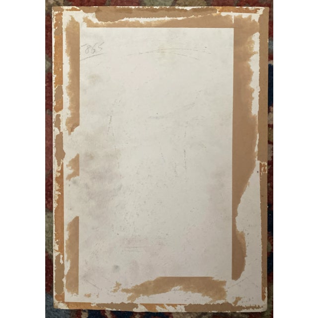 1960s 1965 John Falato Standing Figure Oil on Board For Sale - Image 5 of 5