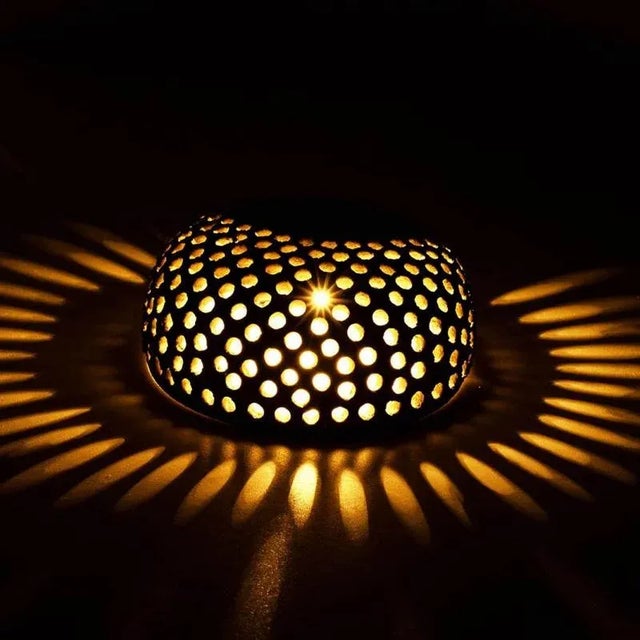 Ceramic Danish Ceramic Wall Light in the style of Axella, 1970 For Sale - Image 7 of 11