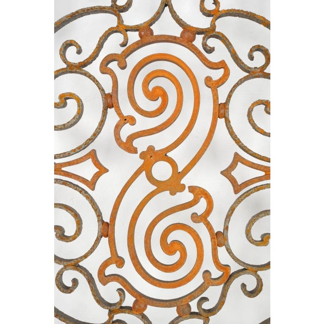 Early 20th Century Antique Victorian Wrought Iron Double Gates 57 X 95.875 In. For Sale - Image 5 of 9