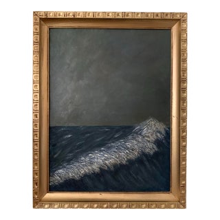 Contemporary Impressionist Style Seascape Painting on Canvas, Framed For Sale