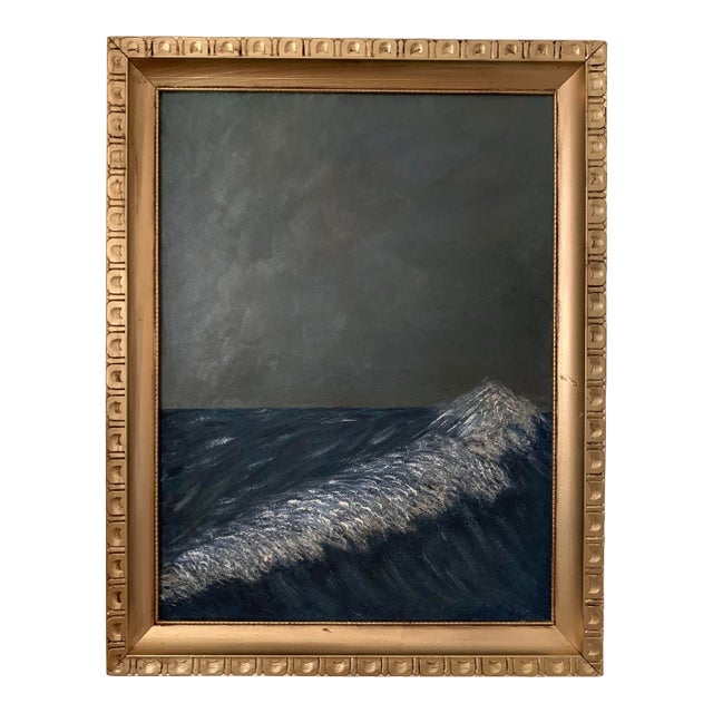 Contemporary Impressionist Style Seascape Painting on Canvas, Framed For Sale