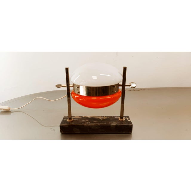 Space Age Table Lamp with Adjustable Double Glass, in Very Good conditions. Designed 1960 to 1969 European Plug (up to...