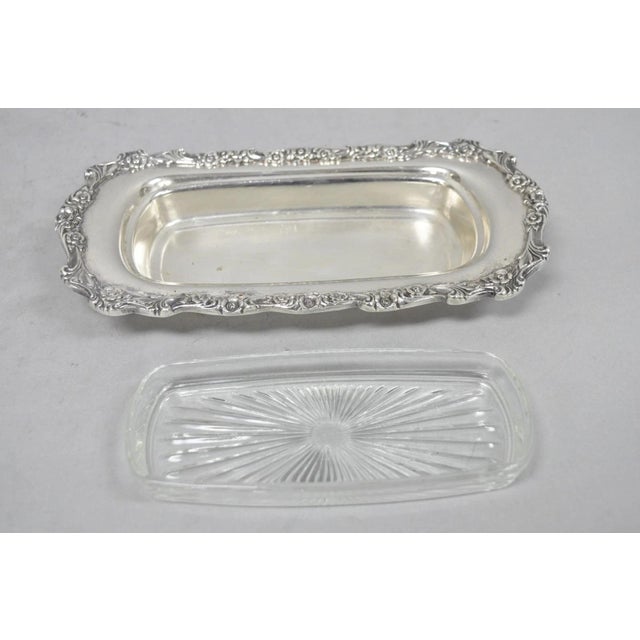 Vintage International Silver Countess Silver Plated Covered Butter Dish For Sale - Image 10 of 12