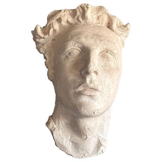 Decorative Roman Gypsum Face, 1970s For Sale
